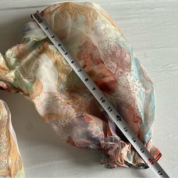 Selkie Mucha Puff Babydoll Dress Womens XS Mini Sheer Coquette Fairy Whimsical - Picture 16 of 16